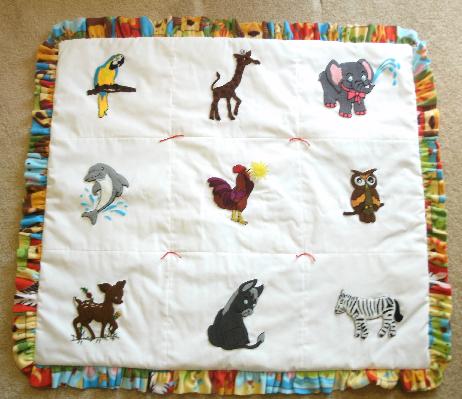 Completed Quilt Animals